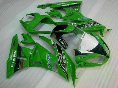 Cheapest 2009-2012 Green Black LeoVince Kawasaki ZX6R Motorcycle Fairing Kit