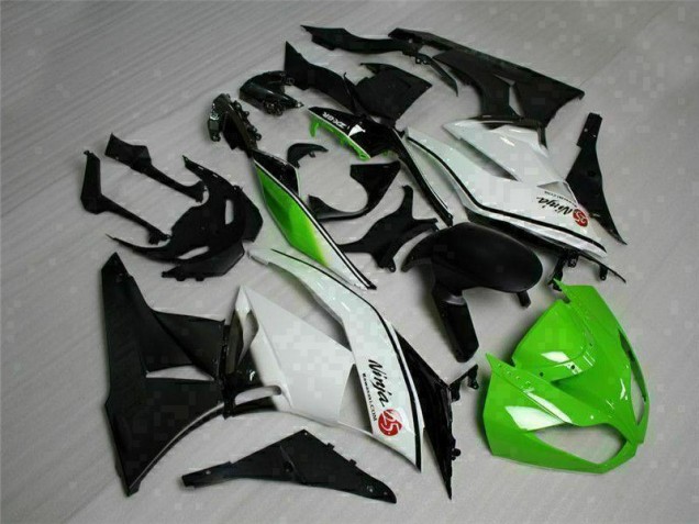 Cheapest 2009-2012 Green Black White 25 Kawasaki ZX6R Bike Fairings