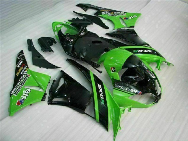 Cheapest 2009-2012 Green Black Kawasaki ZX6R Motor Bike Fairings Cheapest 2009-2012 Green Black Kawasaki ZX6R Motor Bike Fairings