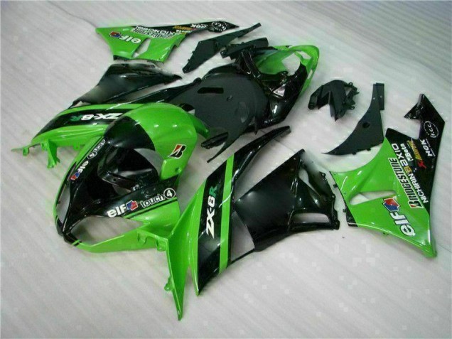 Cheapest 2009-2012 Green Black Kawasaki ZX6R Motor Bike Fairings Cheapest 2009-2012 Green Black Kawasaki ZX6R Motor Bike Fairings