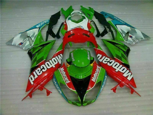 Cheapest 2009-2012 Red Green Motocard Kawasaki ZX6R Replacement Motorcycle Fairings Cheapest 2009-2012 Red Green Motocard Kawasaki ZX6R Replacement Motorcycle Fairings