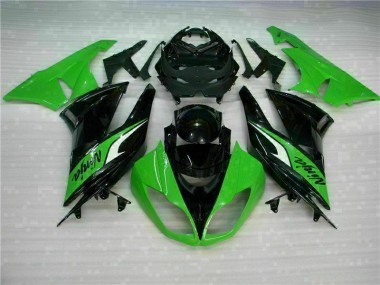 Cheapest 2009-2012 Black Green Kawasaki ZX6R Bike Fairing Kit