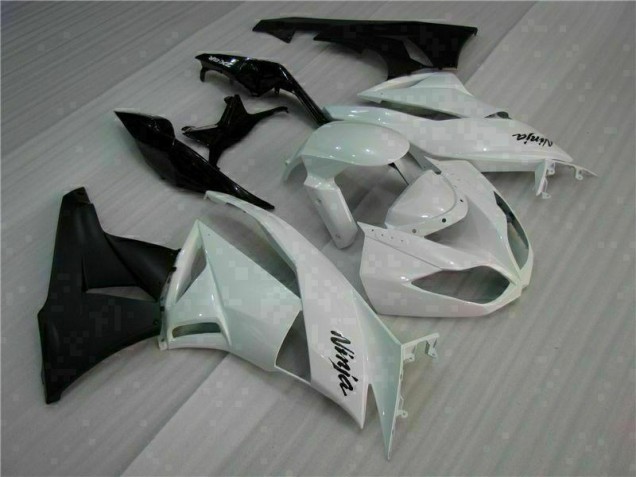 Cheapest 2009-2012 White Black Kawasaki ZX6R Motorcycle Fairings Kits