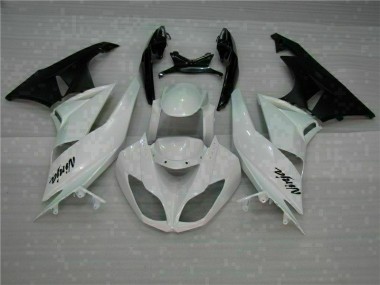 Cheapest 2009-2012 White Black Kawasaki ZX6R Motorcycle Fairings Kits