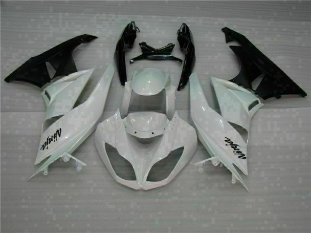 Cheapest 2009-2012 White Black Kawasaki ZX6R Motorcycle Fairings Kits