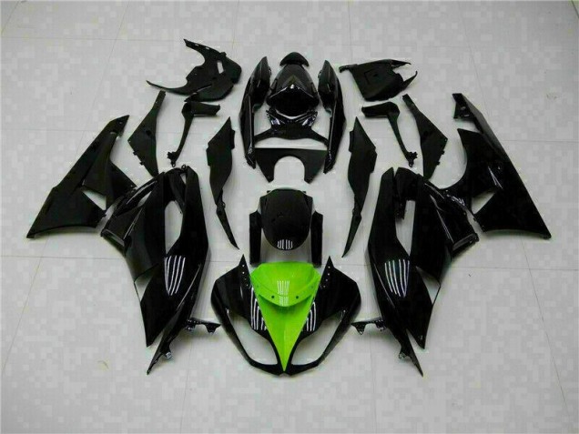 Cheapest 2009-2012 Black Green Kawasaki ZX6R Moto Fairings