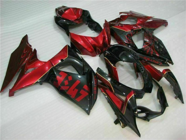Cheapest 2009-2016 Red Flame Black Suzuki GSXR1000 Motorcycle Replacement Fairings