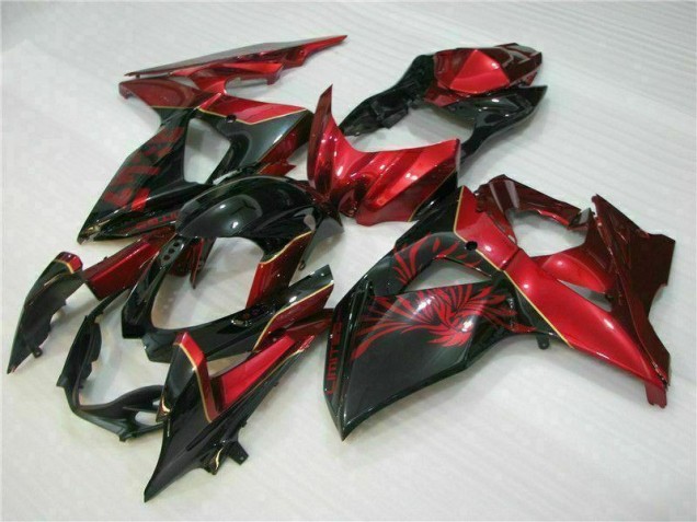 Cheapest 2009-2016 Red Flame Black Suzuki GSXR1000 Motorcycle Replacement Fairings
