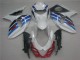 Cheapest 2009-2016 White Blue Suzuki GSXR1000 Replacement Fairings