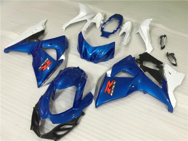 Cheapest 2009-2016 Blue White Suzuki GSXR1000 Motor Fairings