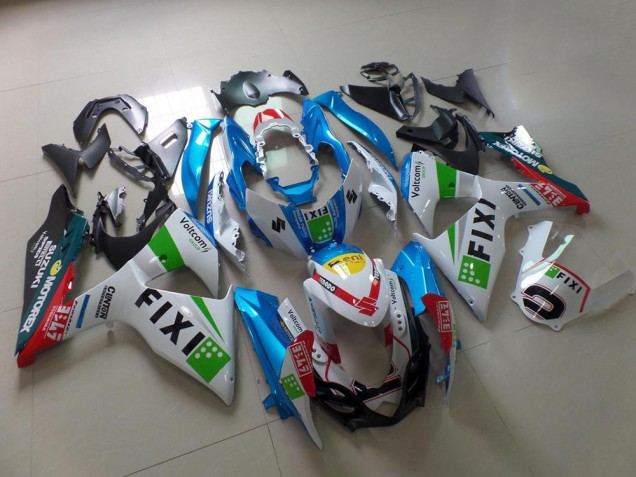 Cheapest 2009-2016 Light Blue Fixi Suzuki GSXR 1000 K9 Motorcycle Fairing Kits