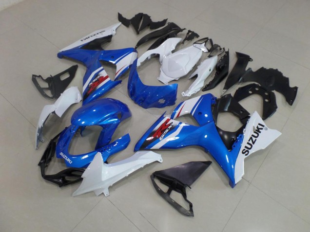 Cheapest 2009-2016 Blue White Suzuki GSXR 1000 K9 Motorcyle Fairings