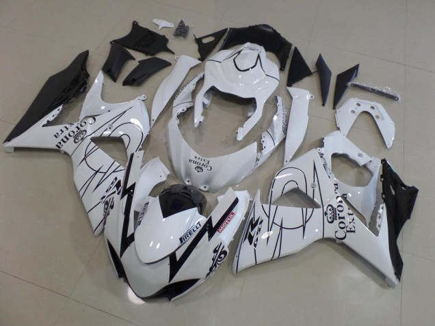 Cheapest 2009-2016 White Corona Race Suzuki GSXR 1000 K9 Motorcycle Fairings Kit