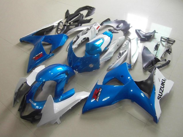 Cheapest 2009-2016 White Blue Suzuki GSXR 1000 K9 Motorcycle Fairing