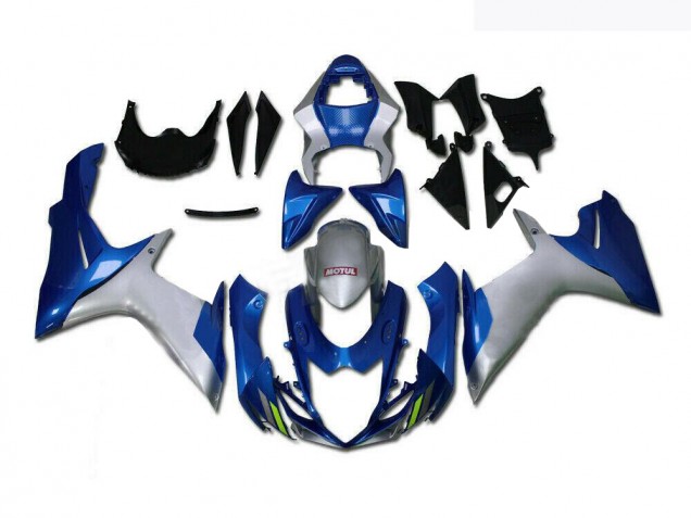 Cheapest 2011-2021 Blue Silver Suzuki GSXR 600/750 Motorcycle Fairings