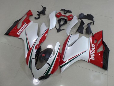 Cheapest 2011-2014 White Red Ducati 1199 Motorcycle Fairing Kits