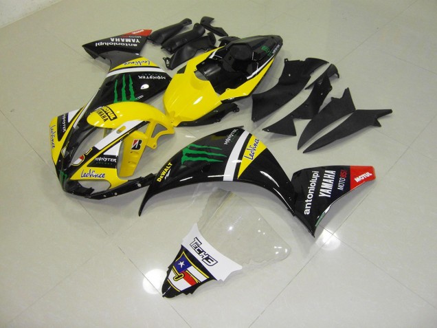 Cheapest 2012-2014 Yellow Monster Yamaha YZF R1 Motorcycle Fairings Kit