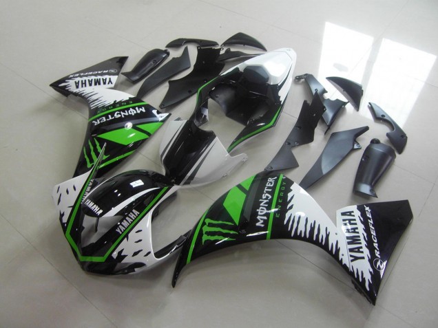 Cheapest 2012-2014 White Green Monster Yamaha YZF R1 Moto Fairings