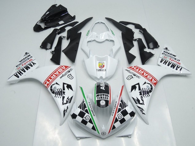 Cheapest 2012-2014 White Black Abrath Yamaha YZF R1 Motorcycle Replacement Fairings