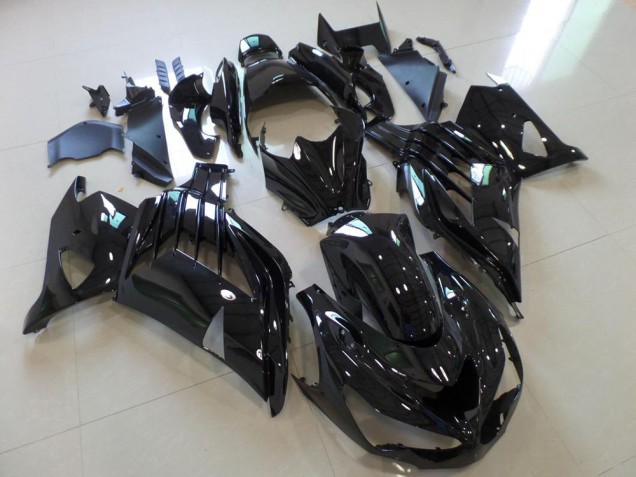 Cheapest 2012-2021 Glossy Black Kawasaki ZX14R ZZR1400 Motorbike Fairing Kits