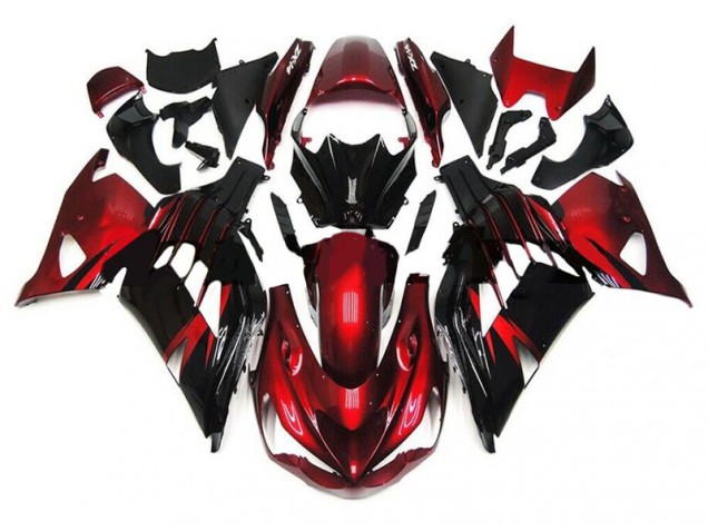 Cheapest 2012-2021 Red Black Kawasaki ZX14R ZZR1400 Motorbike Fairings