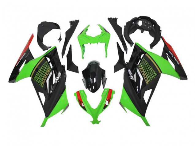 Cheapest 2013-2016 Green Black Kawasaki EX300 Motor Bike Fairings & Bodywork