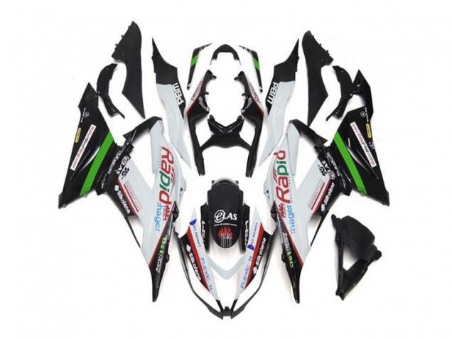Cheapest 2013-2018 White Black Kawasaki ZX6R Replacement Motorcycle Fairings Cheapest 2013-2018 White Black Kawasaki ZX6R Replacement Motorcycle Fairings