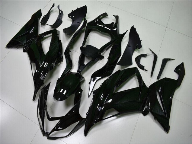 Cheapest 2013-2018 Glossy Black Kawasaki ZX6R Motorcycle Fairings Kit