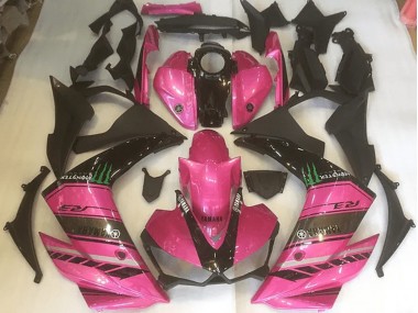 Cheapest 2015-2022 Pink and Black Yamaha YZF R3 Replacement Fairings