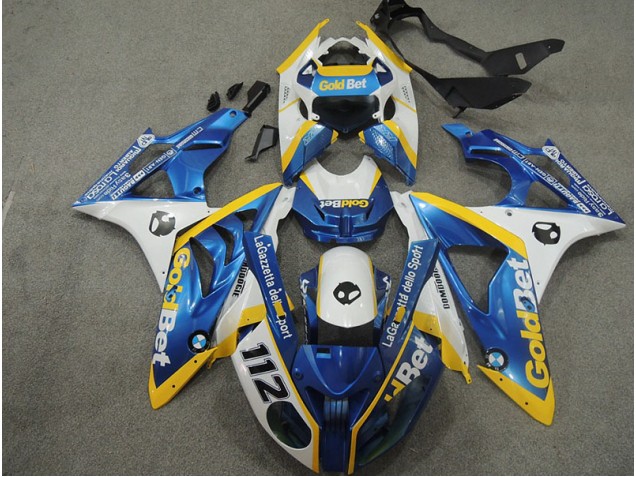 Cheapest 2009-2014 White Blue GoldBet 112 BMW S1000RR Motorbike Fairing
