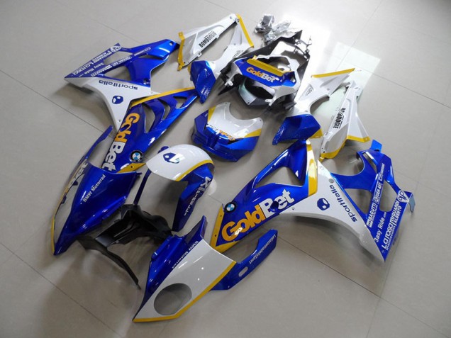 Cheapest 2009-2014 Blue White GoldBet BMW S1000RR Motorcycle Fairings Kit