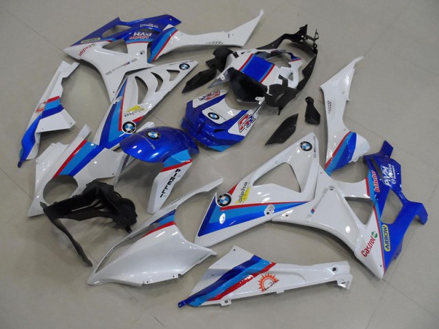 Cheapest 2009-2014 Blue White BMW S1000RR Motorcycle Fairing Kit