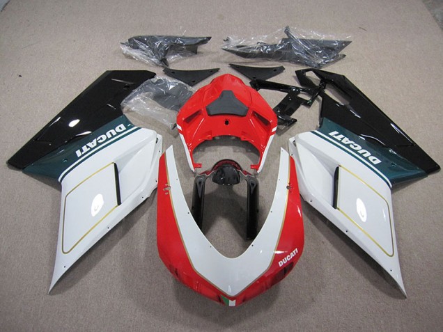 Cheapest 2007-2014 White Red Ducati 1098 848 Motorcylce Fairings