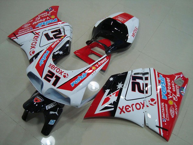 Cheapest 1993-2005 Red White Xerox 21 Ducati 748 916 996 996S Motorbike Fairing Kits