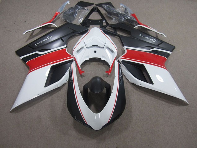 Cheapest 2007-2014 White Red Black Marvic Ducati 848 Motorcycle Fairings Kit Cheapest 2007-2014 White Red Black Marvic Ducati 848 Motorcycle Fairings Kit