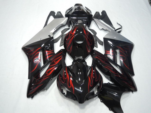 Cheapest 2004-2005 Black Red Flame Honda CBR1000RR Motorbike Fairing
