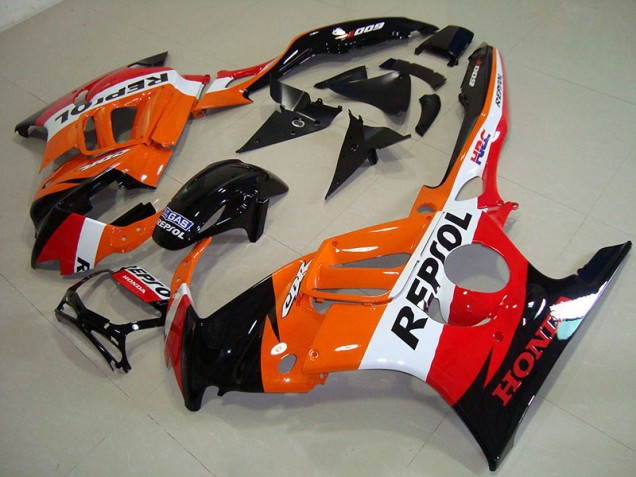 Cheapest 1995-1998 Black Orange Repsol Honda CBR600 F3 Replacement Fairings