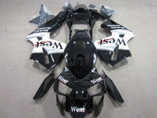 Cheapest 2003-2004 West White Black Honda CBR600RR Motorbike Fairings