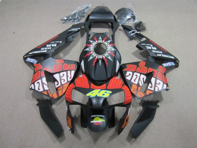 Cheapest 2003-2004 Black Red Repsol 46 Honda CBR600RR Motorcycle Bodywork