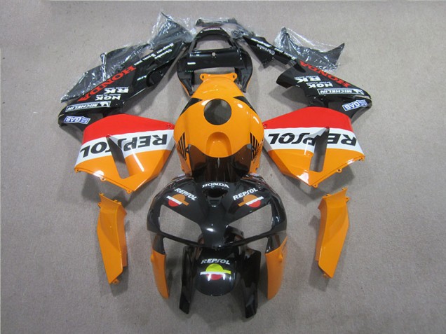 Cheapest 2005-2006 Orange Black Repsol Honda CBR600RR Motorcyle Fairings