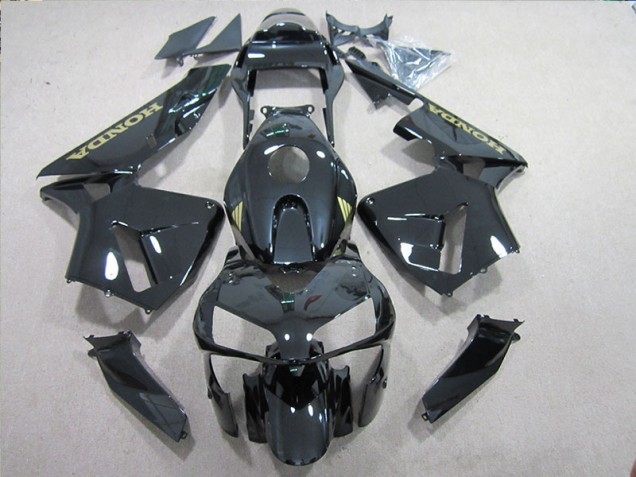 Cheapest 2005-2006 Black Gold Decal Honda CBR600RR Motorbike Fairings Cheapest 2005-2006 Black Gold Decal Honda CBR600RR Motorbike Fairings