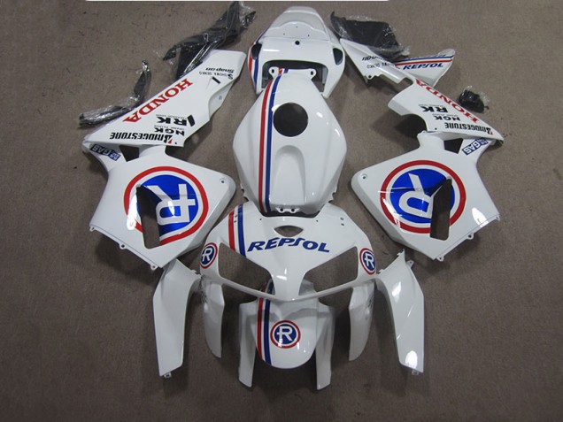 Cheapest 2005-2006 White Blue Repsol Honda CBR600RR Bike Fairing Kit