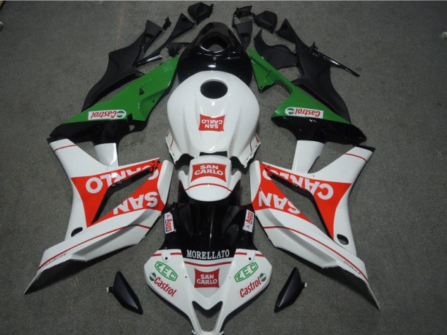 Cheapest 2007-2008 White Red MORELLATO San Carlo Honda CBR600RR Bike Fairing Kit