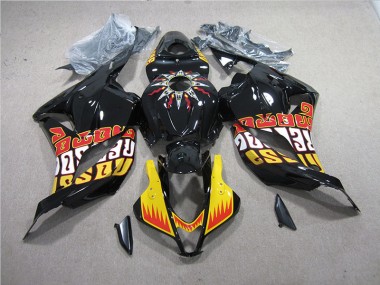 Cheapest 2009-2012 Black Yellow Honda CBR600RR Replacement Motorcycle Fairings