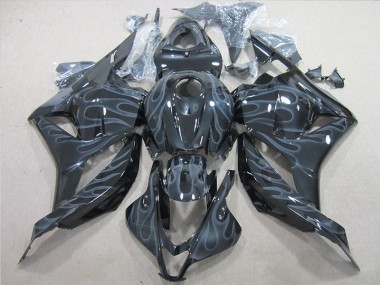 Cheapest 2009-2012 Black Silver Flame Honda CBR600RR Motorcycle Fairings