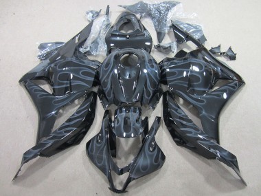 Cheapest 2009-2012 Black Silver Flame Honda CBR600RR Motor Fairings