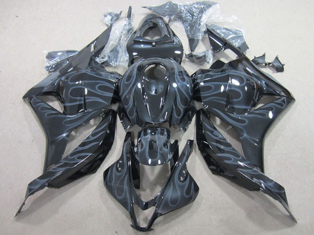 Cheapest 2009-2012 Black Silver Flame Honda CBR600RR Motor Fairings