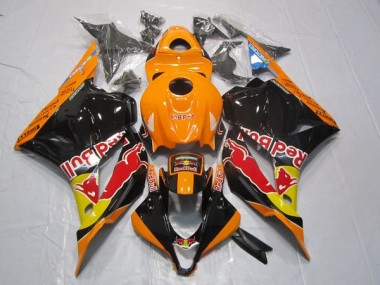 Cheapest 2009-2012 Black Orange Red Bull Honda CBR600RR Bike Fairing
