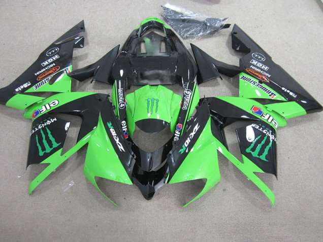 Cheapest 2003-2005 Black Green Monster Kawasaki ZX10R Motorcycle Fairing Kits