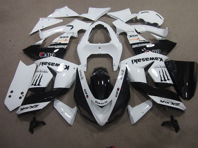Cheapest 2006-2007 White Touch4 Monster Kawasaki ZX10R Bike Fairing Kit
